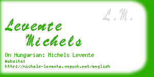 levente michels business card